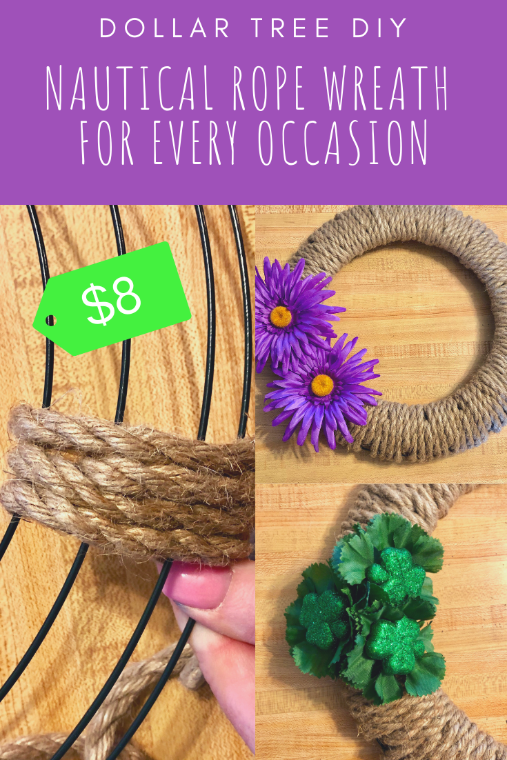 Easy Dollar Tree DIY—Nautical Rope Wreath for Every Occasion
